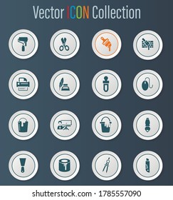 Art tools easy flat web icons for user interface design