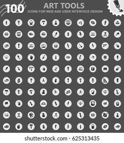 Art tools icons for web and user interface design