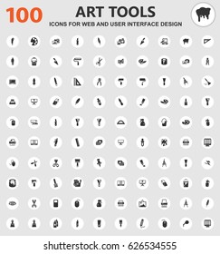 Art tools icons for web and user interface design