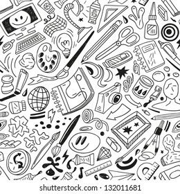 art tools - seamless vector pattern