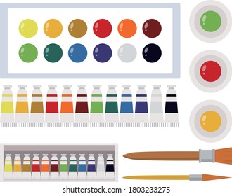 vector de ilustración de paro de herramientas de arte 