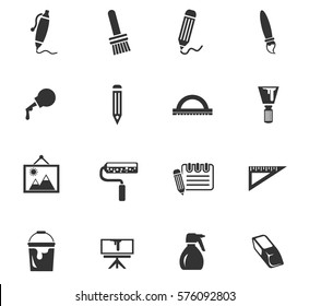 art tools vector icons for user interface design