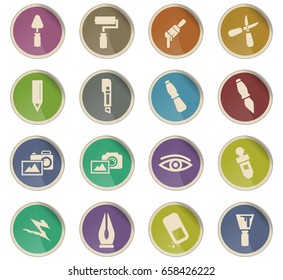 art tools vector icons for user interface design