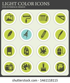 art tools web icons for user interface design