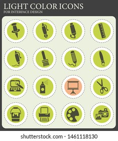 art tools web icons for user interface design