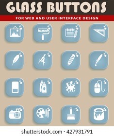 art tools web icons for user interface design