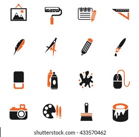 art tools web icons for user interface design