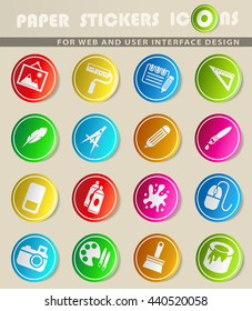 art tools web icons for user interface design