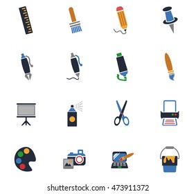 art tools web icons for user interface design
