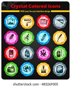 art tools web icons for user interface design