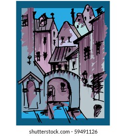 art town background