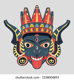 The art of traditional mask vector
