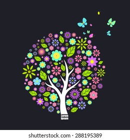 Art tree beautiful for your design.