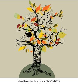 Art tree beautiful for your design