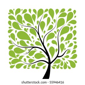 Art tree beautiful for your design