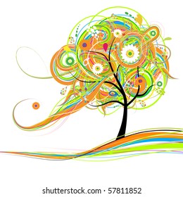 Art tree beautiful for your design
