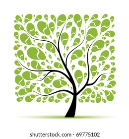 Art tree beautiful for your design