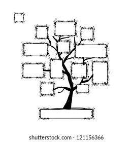 Art tree with frames, place for your text or photo