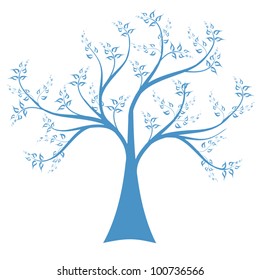 Árbol de arte aislado en fondo blanco