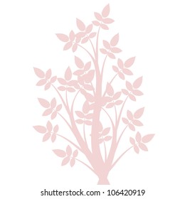Art Tree isolated on white background