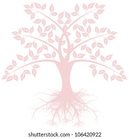 Art Tree isolated on white background