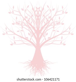 Art tree isolated on white background