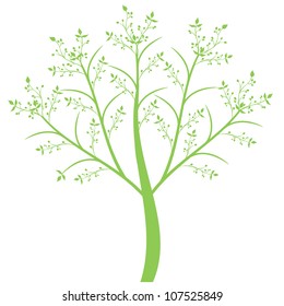 Art tree isolated on white background