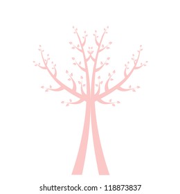 Art tree isolated on white background