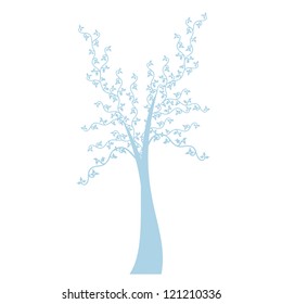 Art tree isolated on white background