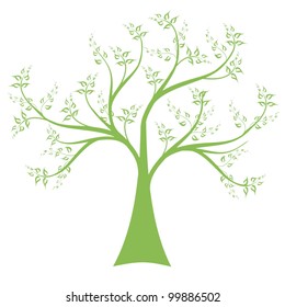 Árvore de arte isolada sobre fundo branco