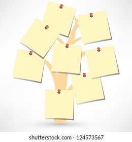 Art tree with papers for your text