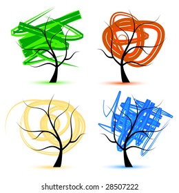 Art tree, seasons