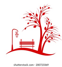 silueta de árbol de arte aislada en fondo blanco
