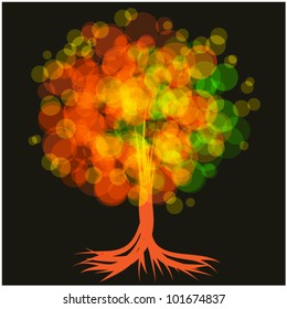 Art tree sketch drawing for design eps10