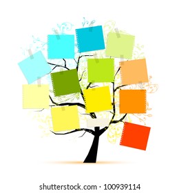 Art tree with stickers for your design