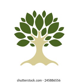 Art tree for your design. Vector illustration