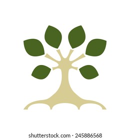 Art tree for your design. Vector illustration