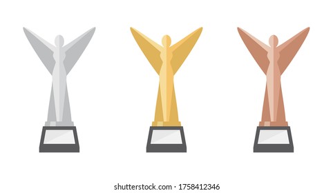Material de ilustración vectorial del trofeo de arte.