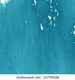 Art turquoise abstract watercolor background. Vector illustration.