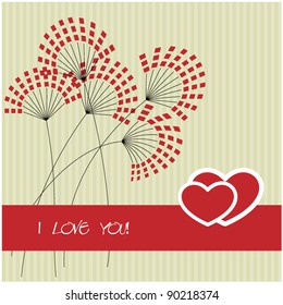 art two paper hearts vector background