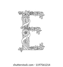 art typography with nature
