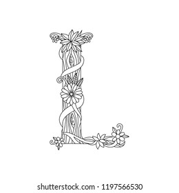 art typography with nature