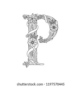 art typography with nature