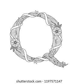 art typography with nature