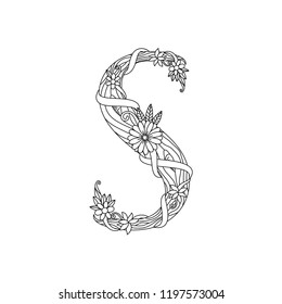 art typography with nature