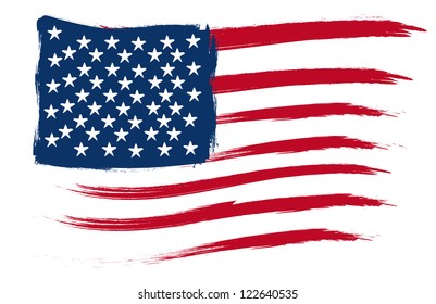 Art of united states flag