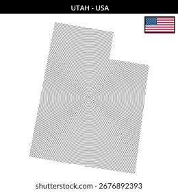 Kunst von Utah mit konzentrischen Linien