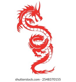 Vector de Arte sobre Dragones Rojos