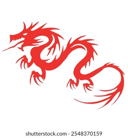 Vector de Arte sobre Dragones Rojos