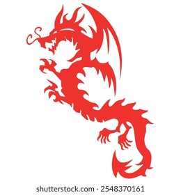 Vector de Arte sobre Dragones Rojos